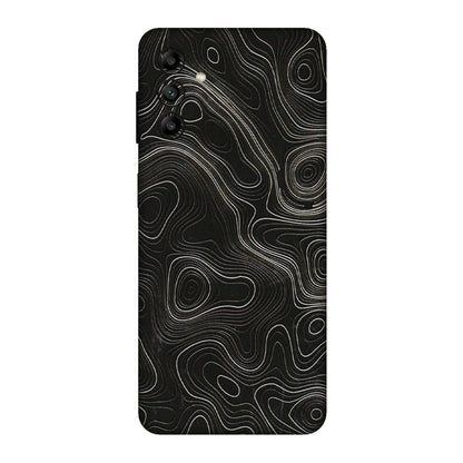 Samsung A/S Series Phone Skins (All Models) - Black Swirl - 3D Embossed Finish (L-196) Samsung Galaxy A04S