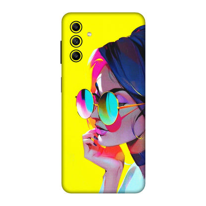 Samsung A/S Series Phone Skins (All Models) - Bold Stylish Girl - 3D Embossed Finish (L-222) Samsung Galaxy A04S