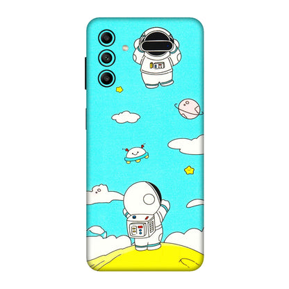 Samsung A/S Series Phone Skins (All Models) - Blue Skies Astro Float - 3D Embossed Finish (L-230) Samsung Galaxy A04S