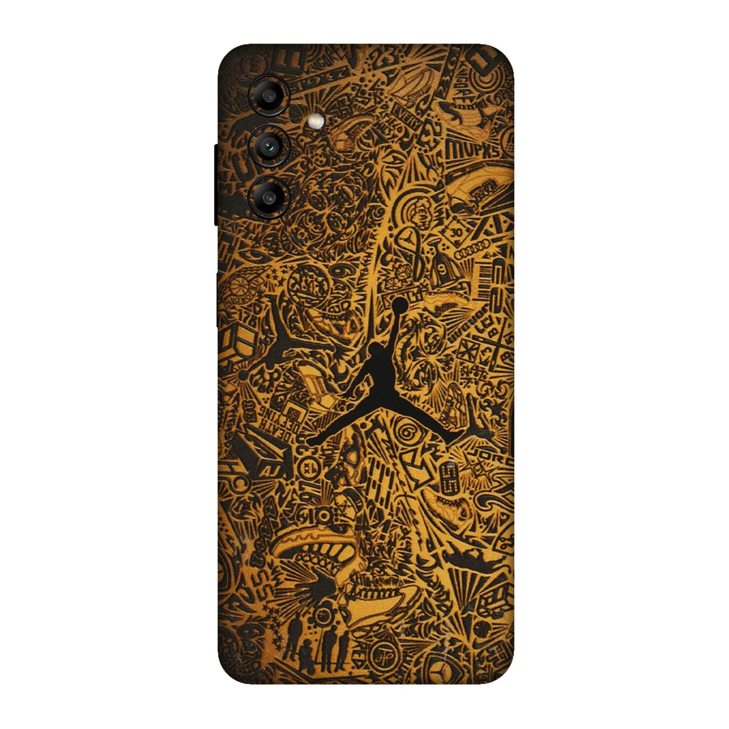 Samsung A/S Series Phone Skins (All Models) - Premium Gold Basketball Player - 3D Embossed Finish (L-236) Samsung Galaxy A04S