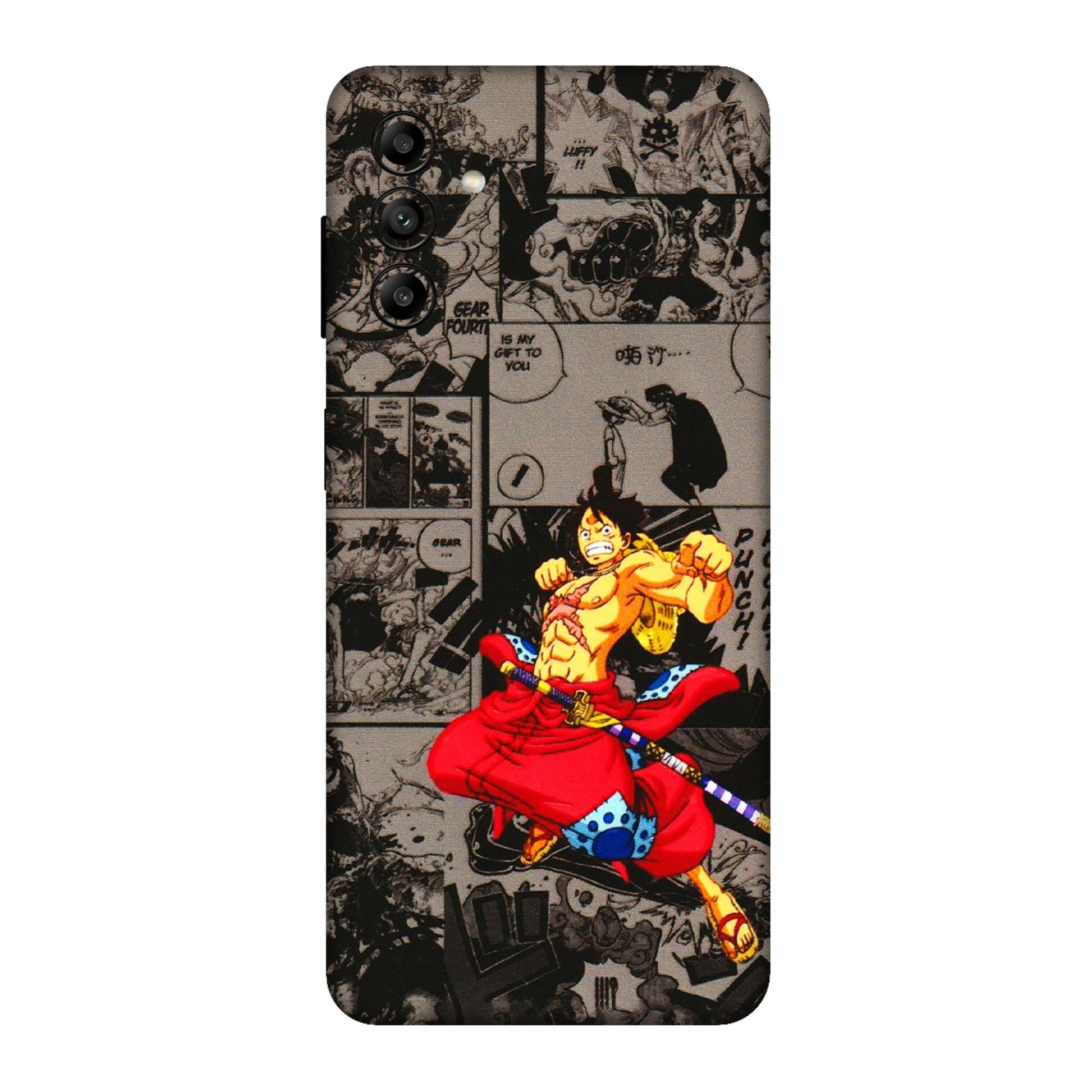 Samsung A/S Series Phone Skins (All Models) - One Piece Rocket Punch Manga - 3D Embossed Finish (L-25) Samsung Galaxy A04S