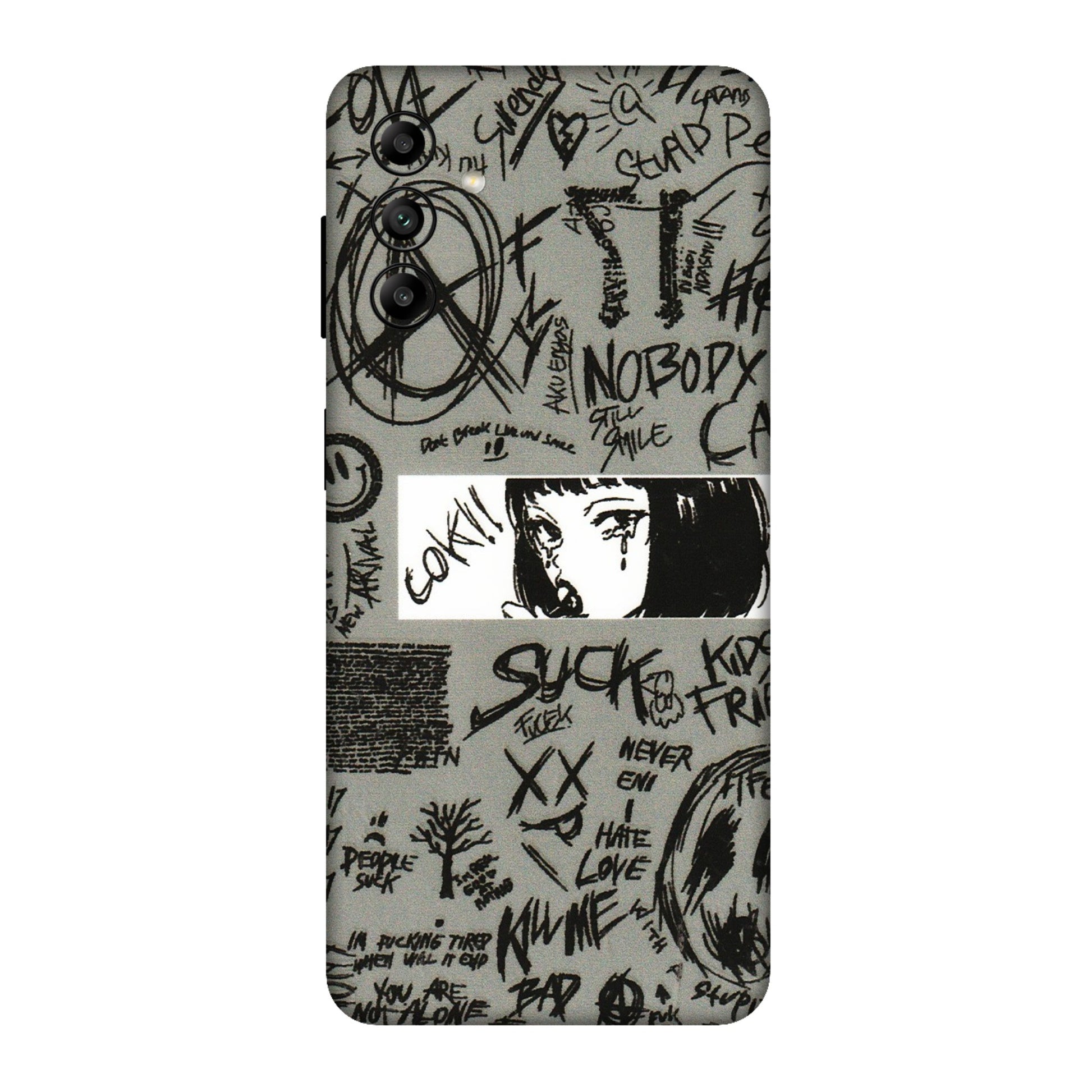 Samsung A/S Series Phone Skins (All Models) - Never Have Love Anime - 3D Embossed Finish (L-260) Samsung Galaxy A04S