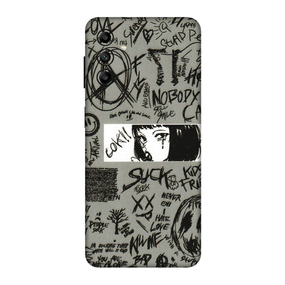 Samsung A/S Series Phone Skins (All Models) - Never Have Love Anime - 3D Embossed Finish (L-260) Samsung Galaxy A04S