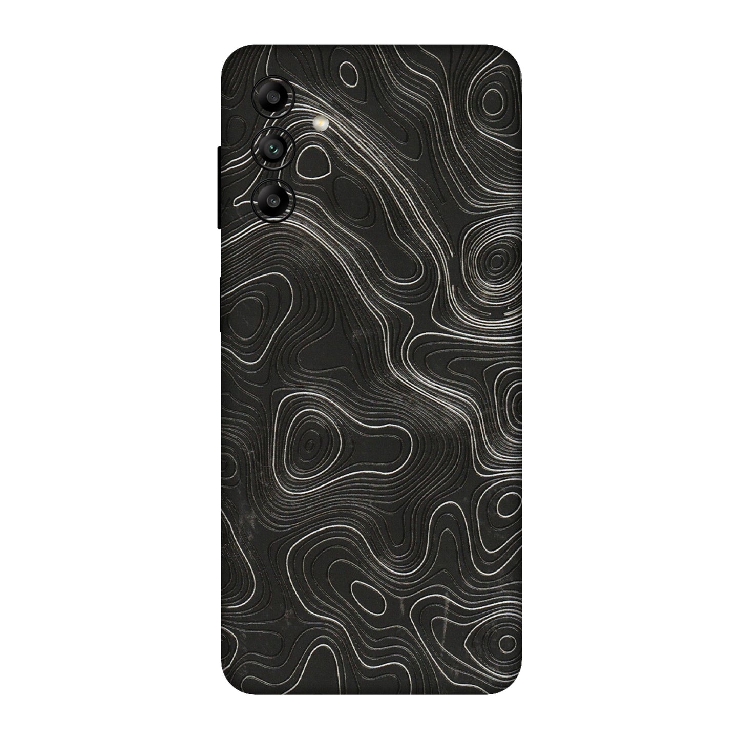 Samsung A/S Series Phone Skins (All Models) - Abstract White Line Map - 3D Embossed Finish (L-269) Samsung Galaxy A04S
