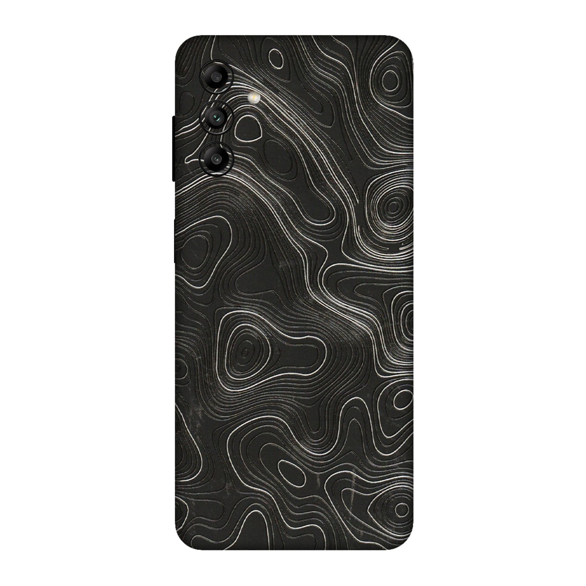 Samsung A/S Series Phone Skins (All Models) - Abstract White Line Map - 3D Embossed Finish (L-269) Samsung Galaxy A04S