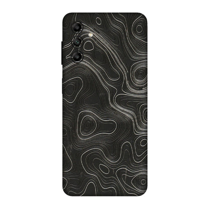 Samsung A/S Series Phone Skins (All Models) - Abstract White Line Map - 3D Embossed Finish (L-269) Samsung Galaxy A04S