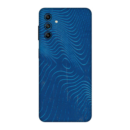Samsung A/S Series Phone Skins (All Models) - Abstract Blue Line Map - 3D Embossed Finish (L-272) Samsung Galaxy A04S
