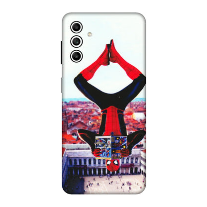 Samsung A/S Series Phone Skins (All Models) - Spiderman Hanging - 3D Embossed Finish (L-53) Samsung Galaxy A04S