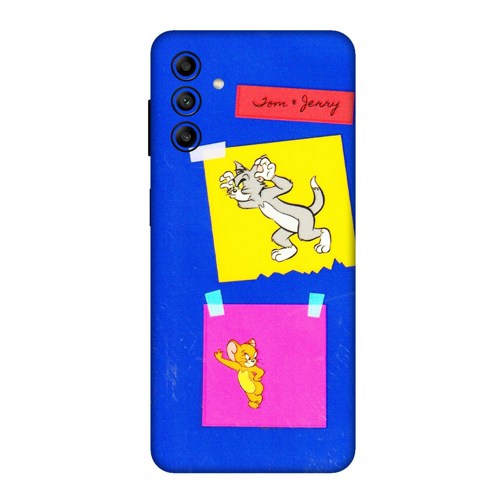 Samsung A/S Series Phone Skins (All Models) - Tom N Jerry Sticky Notes - 3D Embossed Finish (L-88) Samsung Galaxy A04S