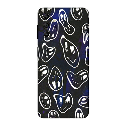 Samsung A/S Series Phone Skins (All Models) - Distorted Smileys - 3D Embossed Finish (L-92) Samsung Galaxy A04S