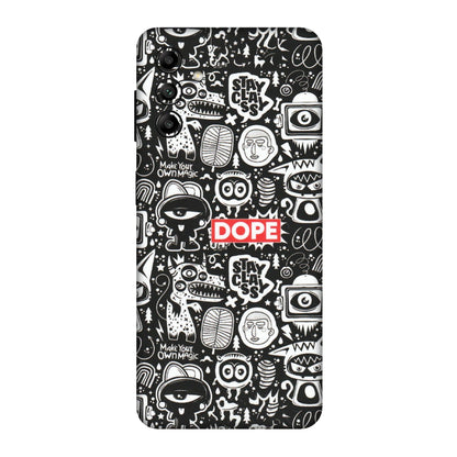 Samsung A/S Series Phone Skins (All Models) - Dope Stay Classy Black Doodles - Matte Finish (M-126) Samsung Galaxy A04S
