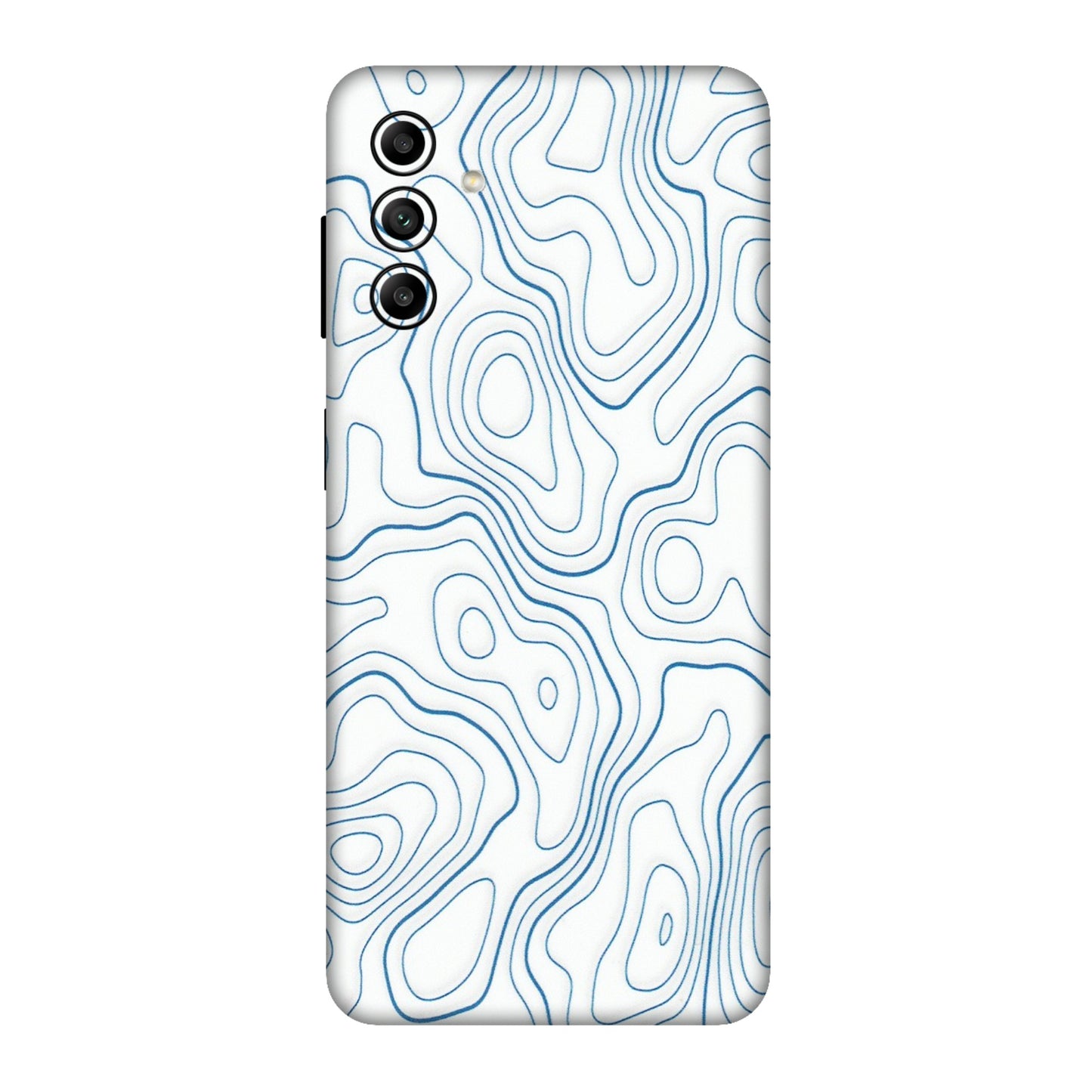 Samsung A/S Series Phone Skins (All Models) - Blue And White Swirls - Matte Finish (M-139) Samsung Galaxy A04S