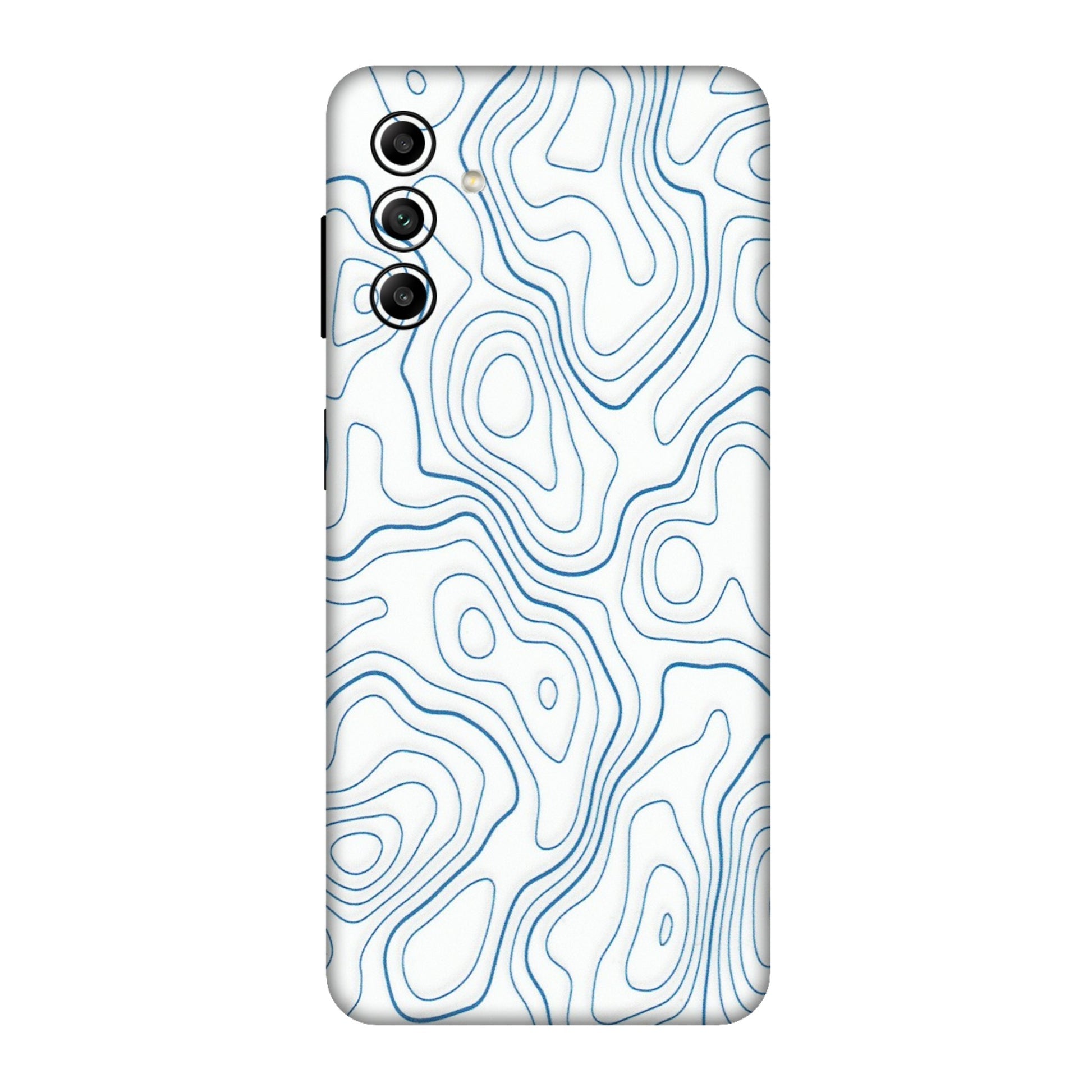Samsung A/S Series Phone Skins (All Models) - Blue And White Swirls - Matte Finish (M-139) Samsung Galaxy A04S