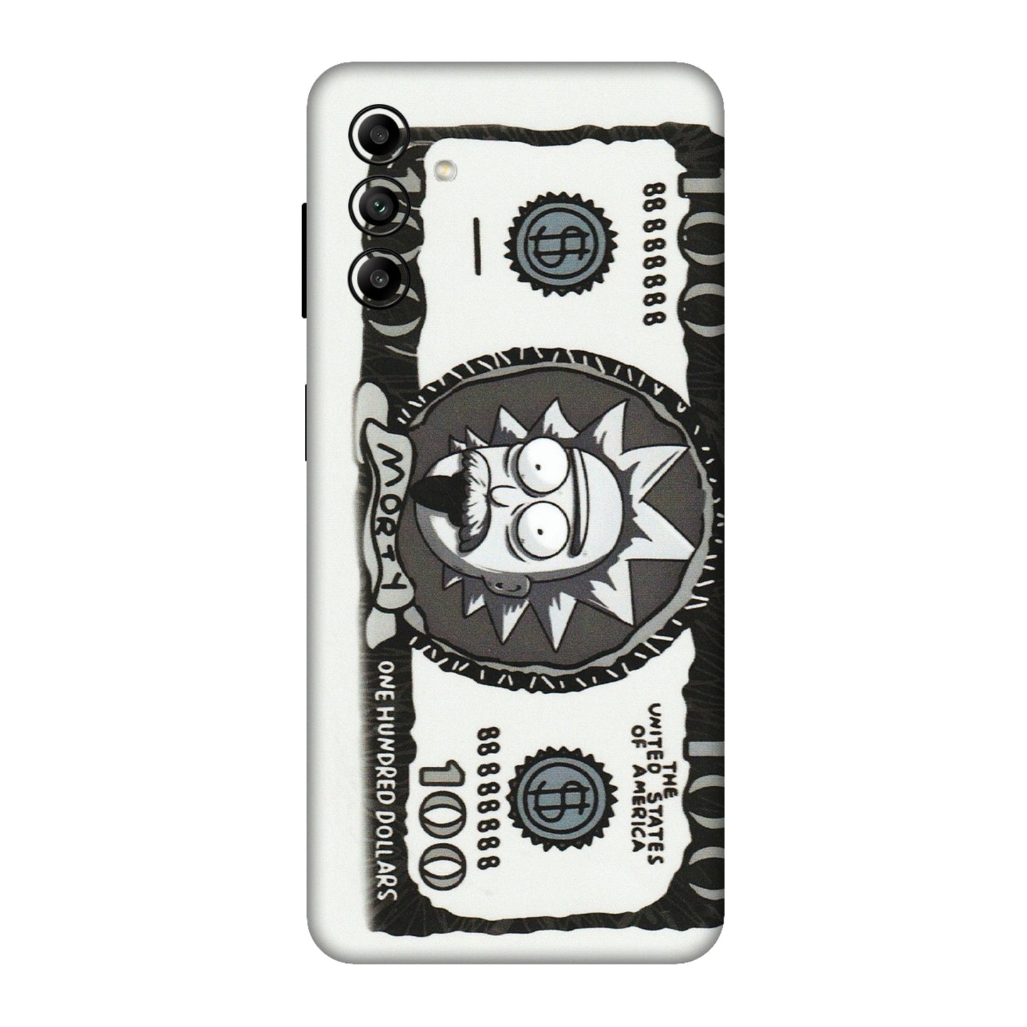 Samsung A/S Series Phone Skins (All Models) - Rick And Morty Hundred Dollar Anime - Matte Finish (M-161) Samsung Galaxy A04S
