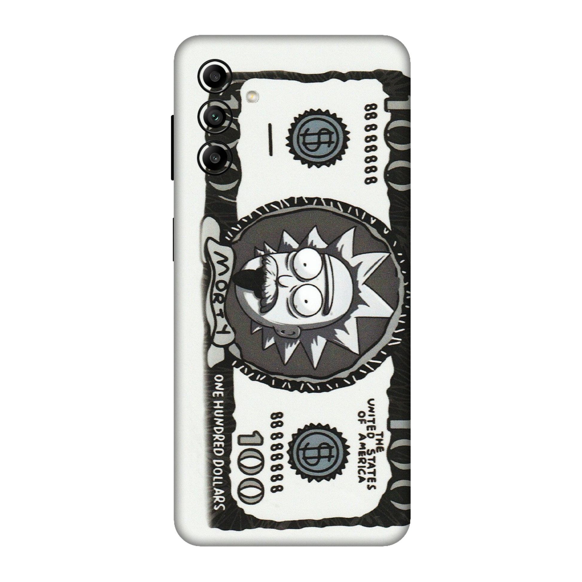 Samsung A/S Series Phone Skins (All Models) - Rick And Morty Hundred Dollar Anime - Matte Finish (M-161) Samsung Galaxy A04S