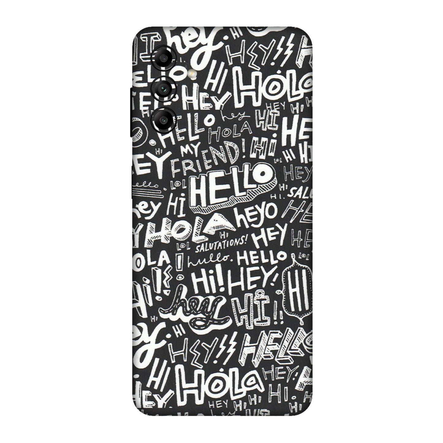 Samsung A/S Series Phone Skins (All Models) - Hi Hello Doodles - Matte Finish (M-25) Samsung Galaxy A04S