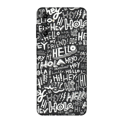 Samsung A/S Series Phone Skins (All Models) - Hi Hello Doodles - Matte Finish (M-25) Samsung Galaxy A04S