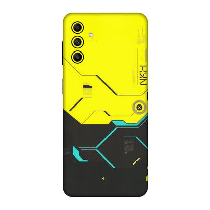 Samsung A/S Series Phone Skins (All Models) - Black Yellow Technica - Matte Finish (M-53) Samsung Galaxy A04S