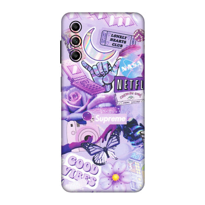 Samsung A/S Series Phone Skins (All Models) - Supreme Purple Magic - Matte Finish (M-88) Samsung Galaxy A04S