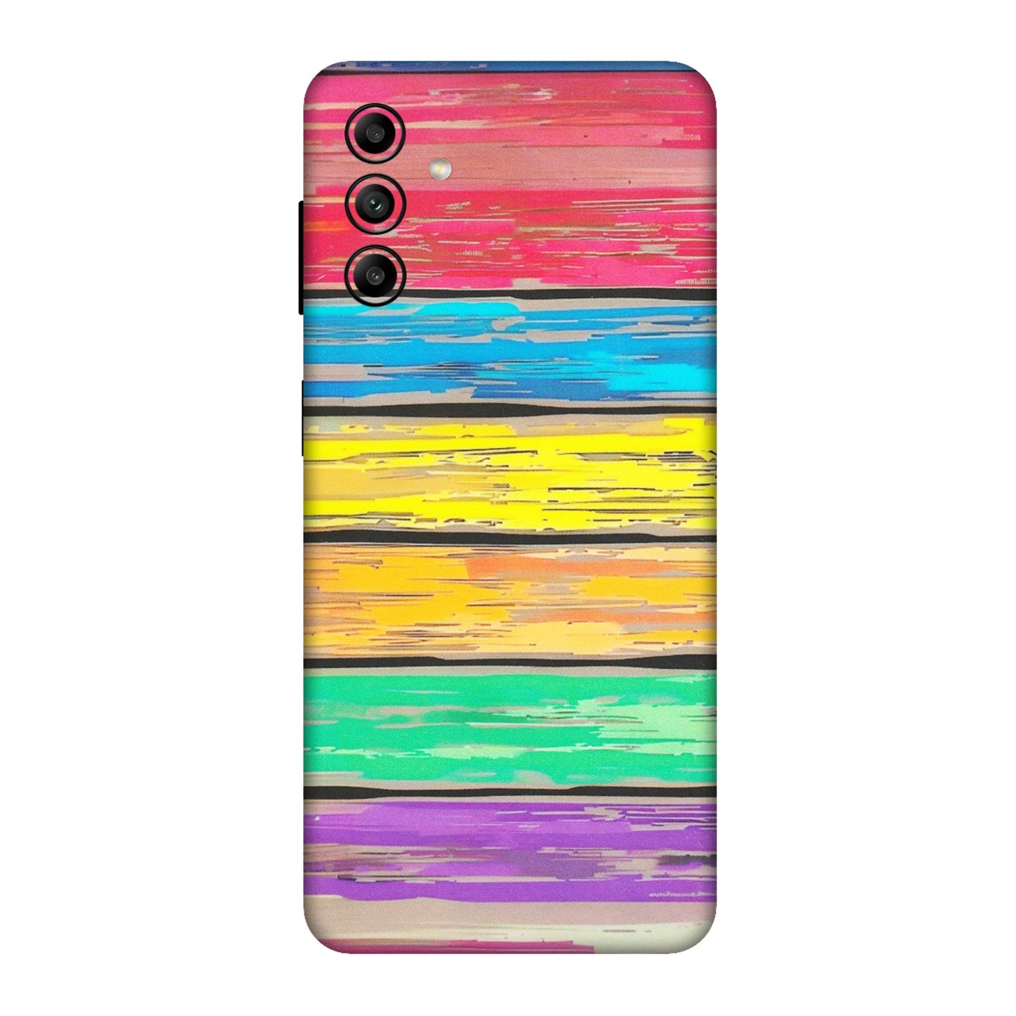 Samsung A/S Series Phone Skins (All Models) - Multi Colour Wooden Wall - Matte Finish (M-96) Samsung Galaxy A04S