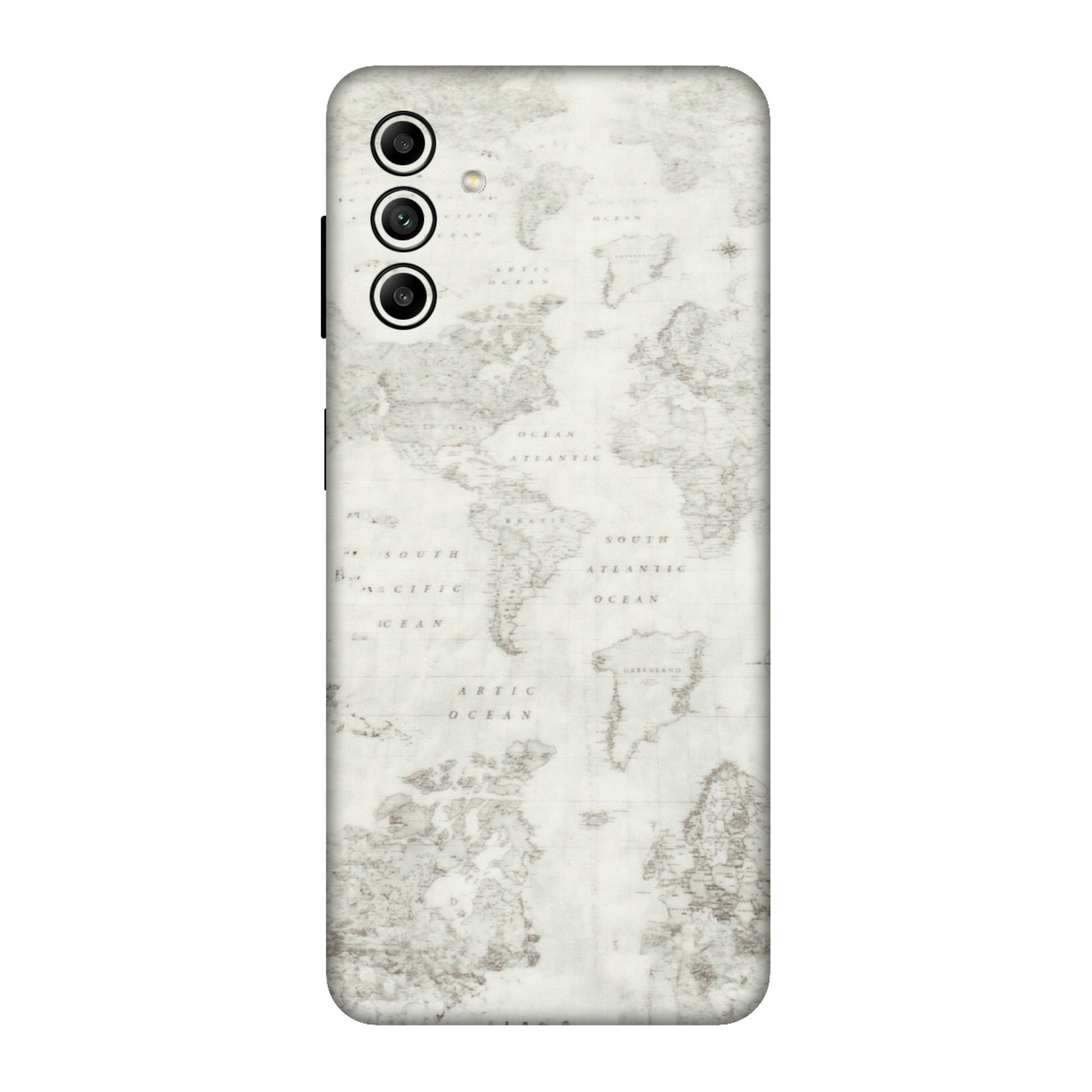 Samsung A/S Series Phone Skins (All Models) - World Travel Map - Transparent Finish (T-04) Samsung Galaxy A04S