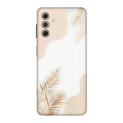 Samsung A/S Series Phone Skins (All Models) - Gold Petals Abstract - Transparent Finish (T-08) Samsung Galaxy A04S