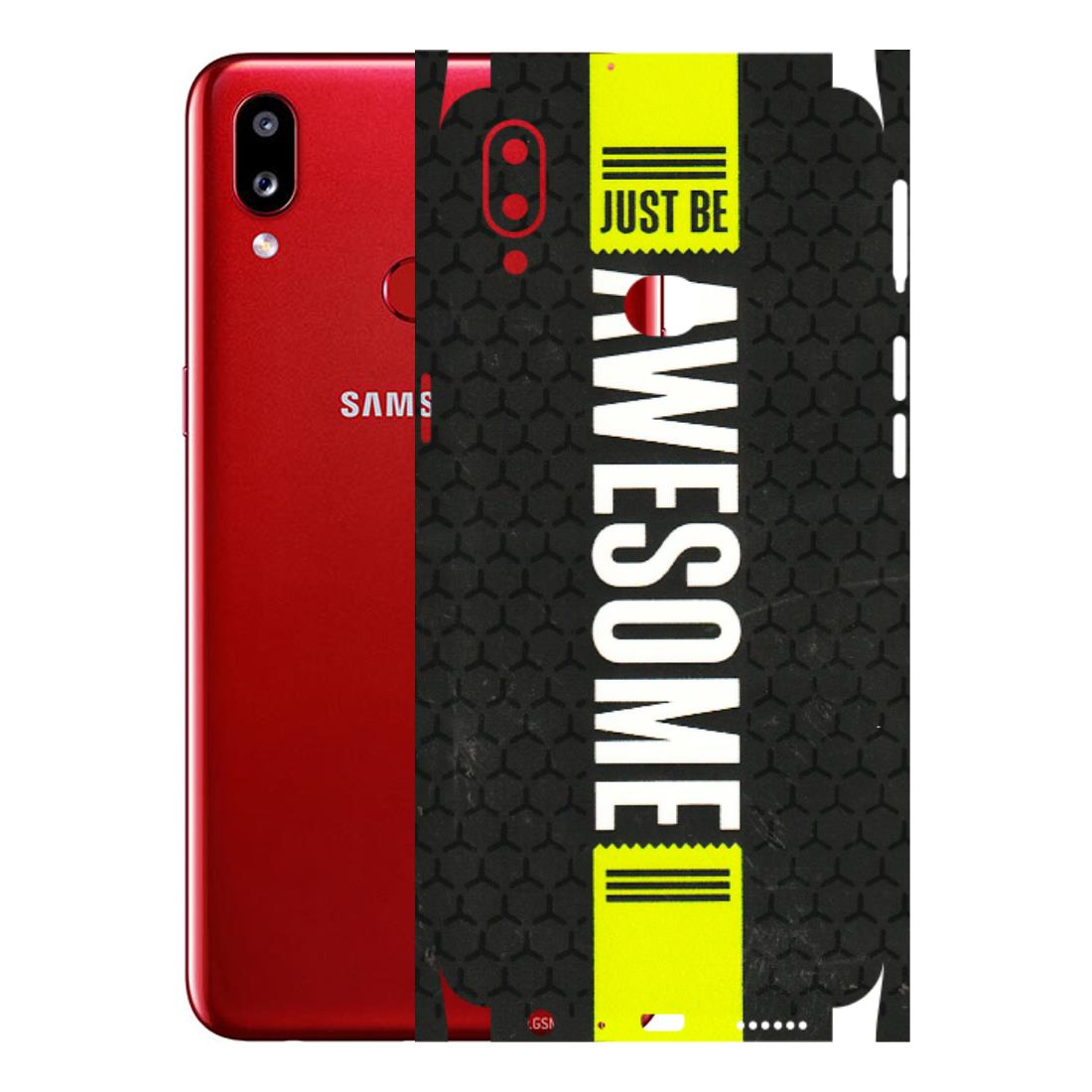 Samsung A/S Series Phone Skins (All Models) - Just Be Awesome - 3D Embossed Finish (L-101) Samsung Galaxy A10S