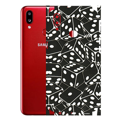 Samsung A/S Series Phone Skins (All Models) - Big Black Dices - 3D Embossed Finish (L-106) Samsung Galaxy A10S