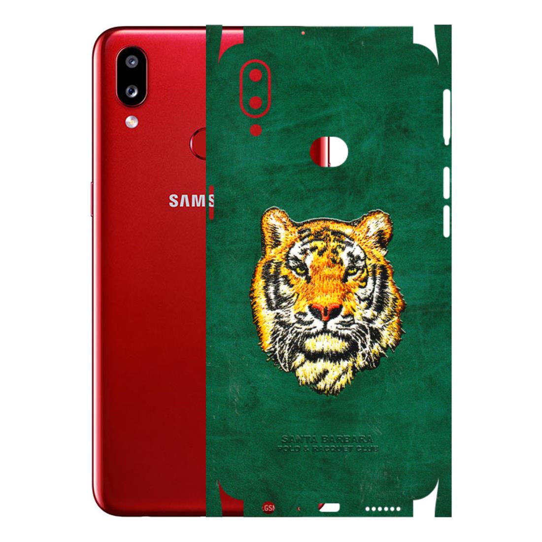 Samsung A/S Series Phone Skins (All Models) - Leather Feel Tiger - 3D Embossed Finish (L-111) Samsung Galaxy A10S