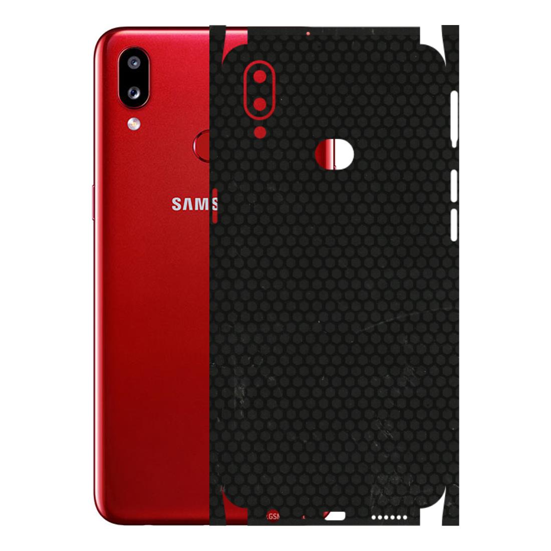 Samsung A/S Series Phone Skins (All Models) - Black honeycomb - 3D Embossed Finish (L-114) Samsung Galaxy A10S