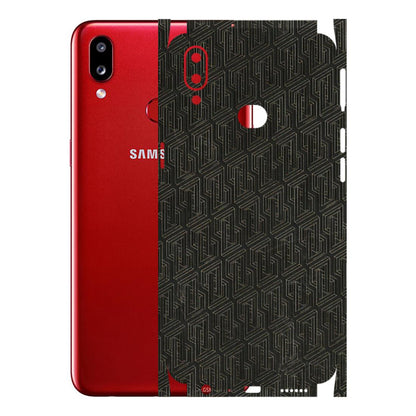 Samsung A/S Series Phone Skins (All Models) - Black Abstract Pattern - 3D Embossed Finish (L-117) Samsung Galaxy A10S