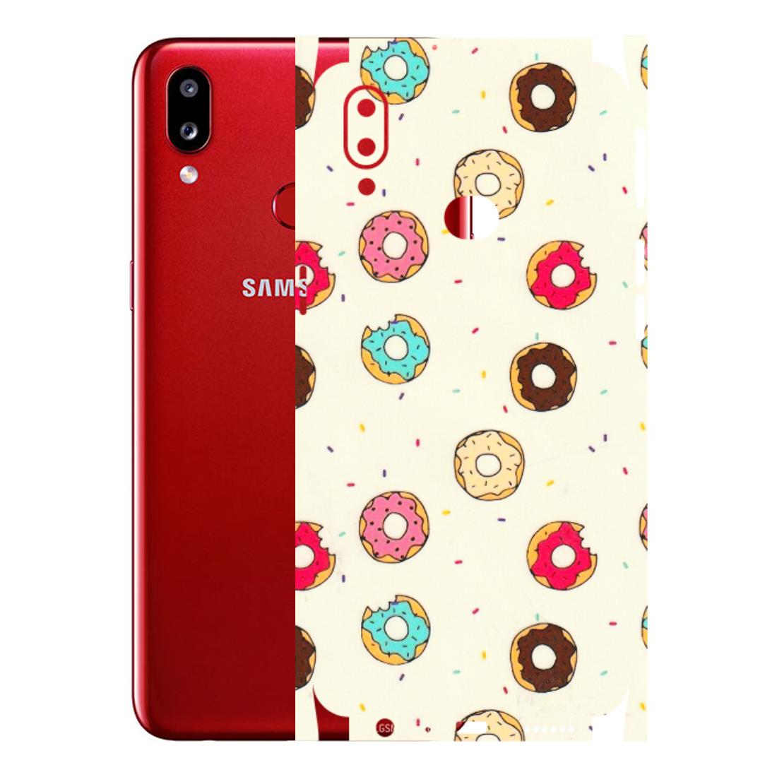 Samsung A/S Series Phone Skins (All Models) - Mini Donuts Doodle Art - 3D Embossed Finish (L-122) Samsung Galaxy A10S