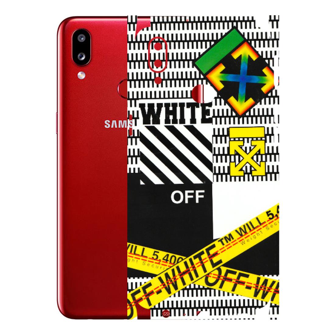 Samsung A/S Series Phone Skins (All Models) - White Off Abstract - 3D Embossed Finish (L-172) Samsung Galaxy A10S
