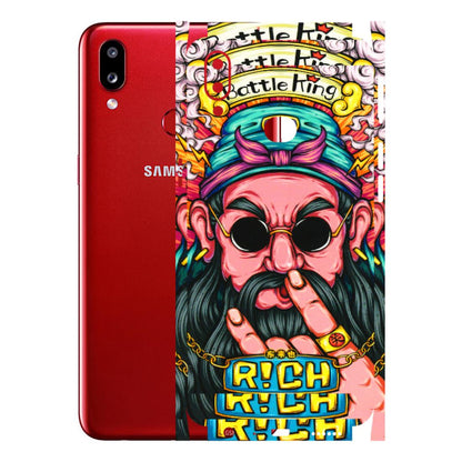 Samsung A/S Series Phone Skins (All Models) - Battle King Dude Face - 3D Embossed Finish (L-178) Samsung Galaxy A10S