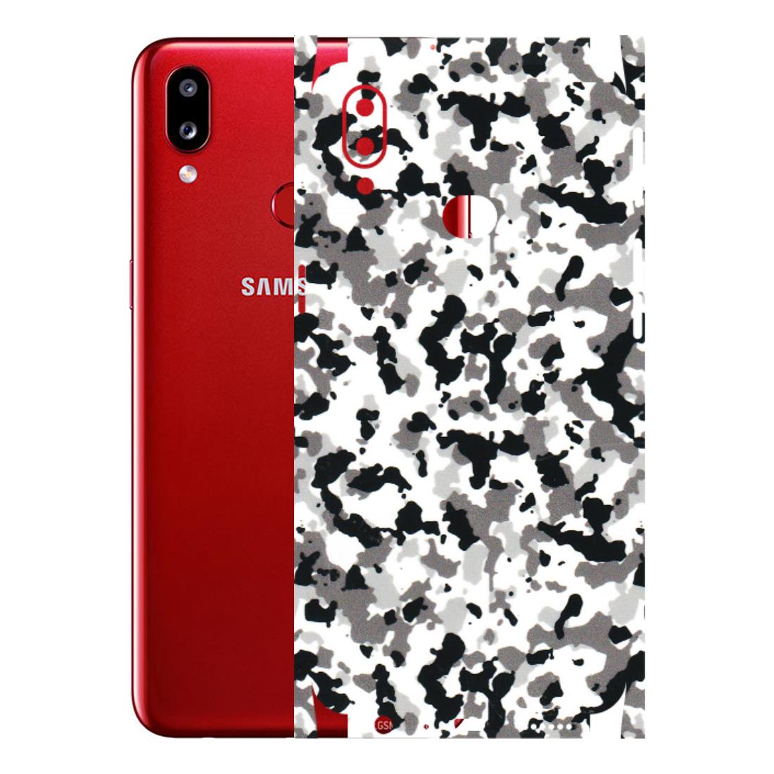 Samsung A/S Series Phone Skins (All Models) - White Black Camouflage - 3D Embossed Finish (L-18) Samsung Galaxy A10S