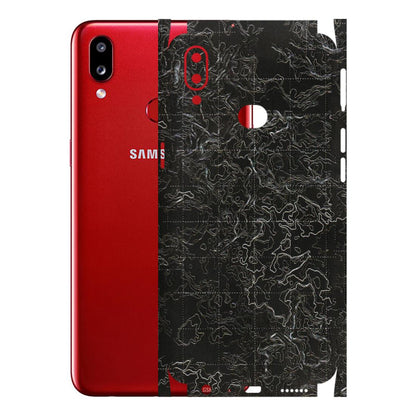 Samsung A/S Series Phone Skins (All Models) - Black map Texture - 3D Embossed Finish (L-201) Samsung Galaxy A10S