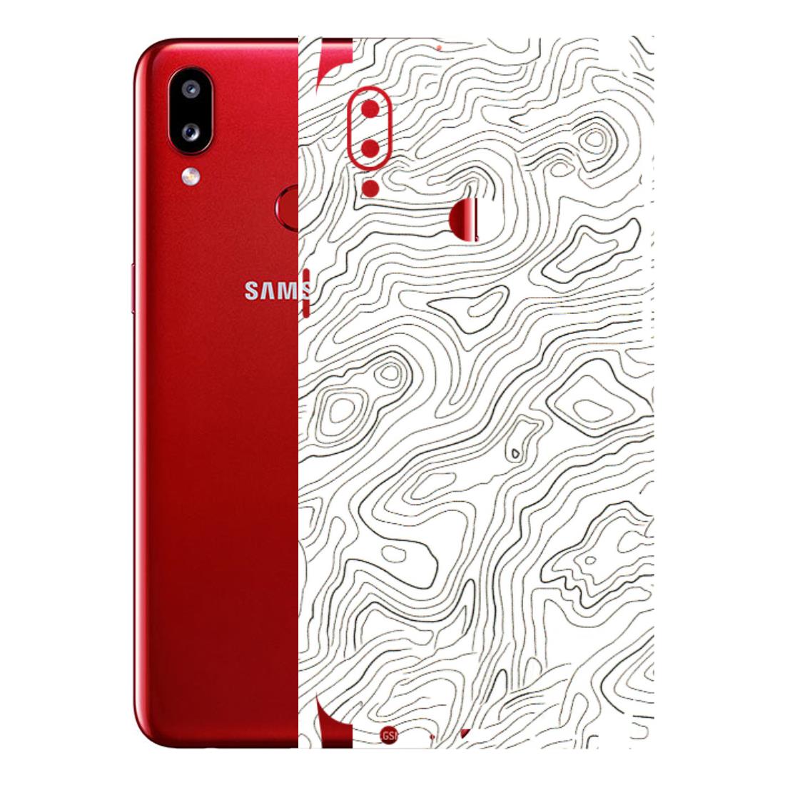 Samsung A/S Series Phone Skins (All Models) - White Black Swirls - 3D Embossed Finish (L-219) Samsung Galaxy A10S