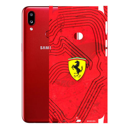 Samsung A/S Series Phone Skins (All Models) - Red Ferrari Logo Stylish - 3D Embossed Finish (L-238) Samsung Galaxy A10S