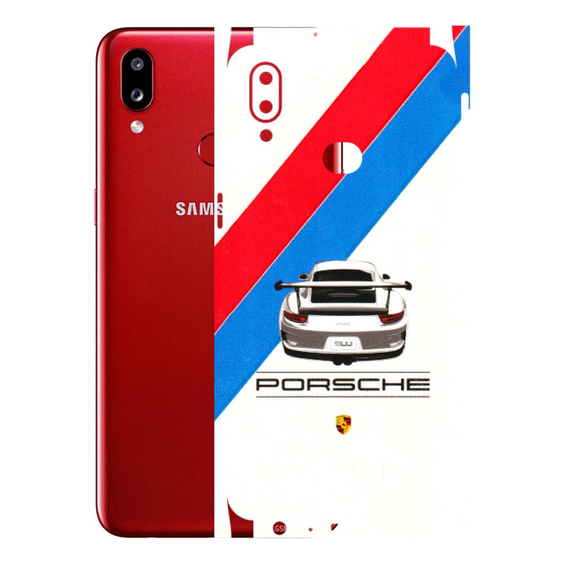 Samsung A/S Series Phone Skins (All Models) - Porche Car Sober Logo - 3D Embossed Finish (L-248) Samsung Galaxy A10S