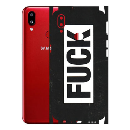 Samsung A/S Series Phone Skins (All Models) - The F Word - 3D Embossed Finish (L-255) Samsung Galaxy A10S