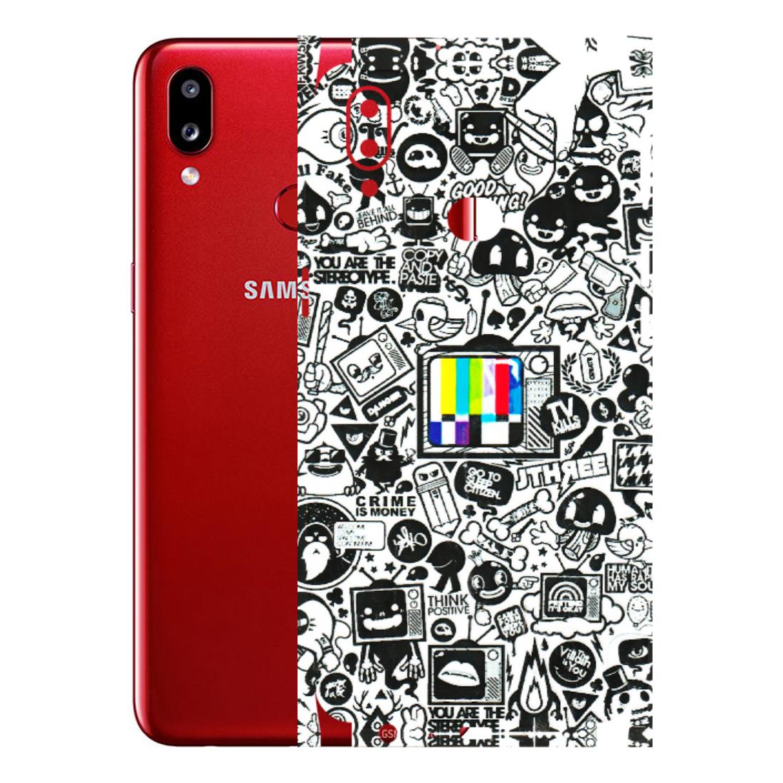 Samsung A/S Series Phone Skins (All Models) - Doodles Positive Art - 3D Embossed Finish (L-263) Samsung Galaxy A10S