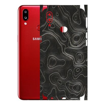 Samsung A/S Series Phone Skins (All Models) - Abstract White Line Map - 3D Embossed Finish (L-269) Samsung Galaxy A10S
