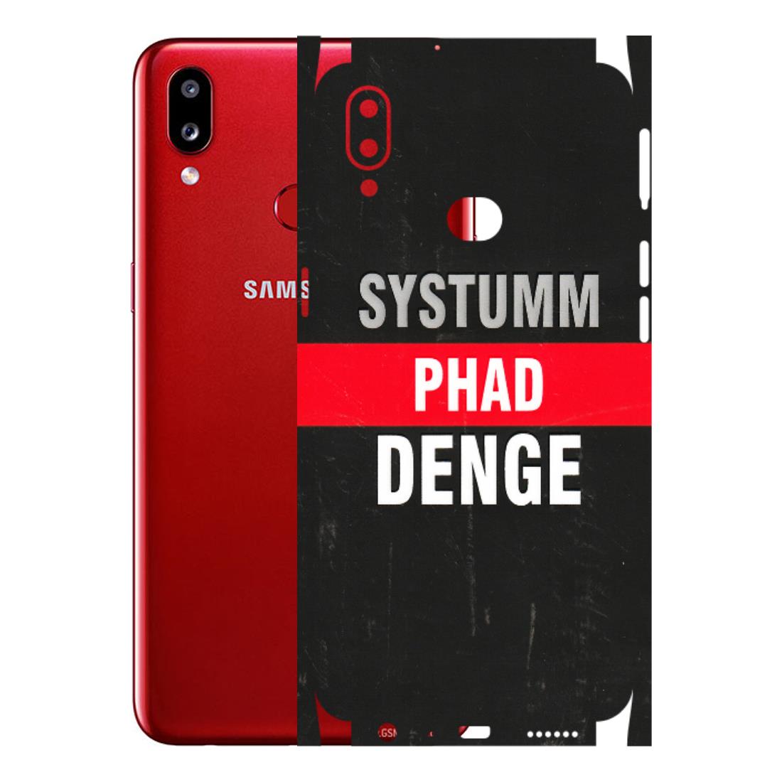 Samsung A/S Series Phone Skins (All Models) - Systumm Phad Denge - 3D Embossed Finish (L-278) Samsung Galaxy A10S