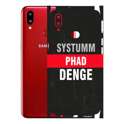 Samsung A/S Series Phone Skins (All Models) - Systumm Phad Denge - 3D Embossed Finish (L-278) Samsung Galaxy A10S