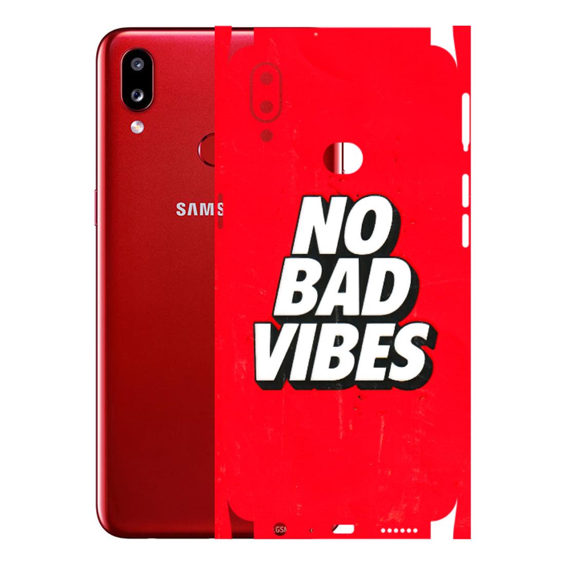 Samsung A/S Series Phone Skins (All Models) - No Bad Vibes - 3D Embossed Finish (L-280) Samsung Galaxy A10S