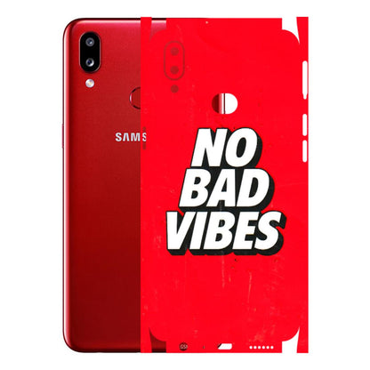 Samsung A/S Series Phone Skins (All Models) - No Bad Vibes - 3D Embossed Finish (L-280) Samsung Galaxy A10S