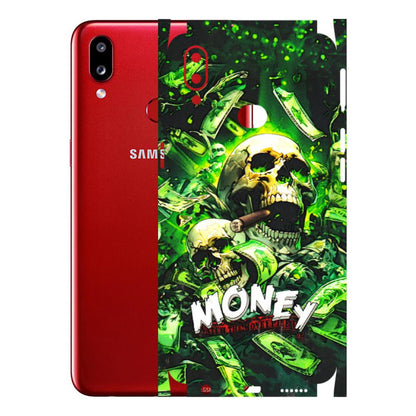 Samsung A/S Series Phone Skins (All Models) - Skull Money - 3D Embossed Finish (L-303) Samsung Galaxy A10S