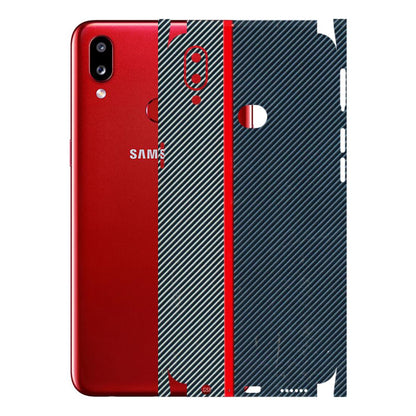 Samsung A/S Series Phone Skins (All Models) - Blue Sober Lines - 3D Embossed Finish (L-305) Samsung Galaxy A10S