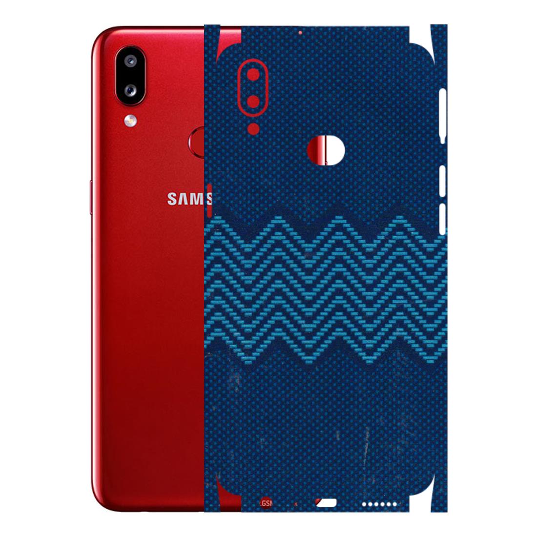 Samsung A/S Series Phone Skins (All Models) - Blue Sober Waves - 3D Embossed Finish (L-306) Samsung Galaxy A10S
