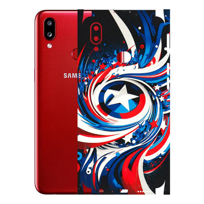 Samsung A/S Series Phone Skins (All Models) - Captain America Logo - 3D Embossed Finish (L-307) Samsung Galaxy A10S